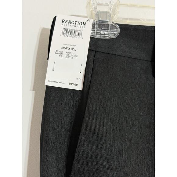 NEW Kenneth Cole Reaction Urban Heather Slim-Fit Flat-Front Dress Pant 29 X 30 - Picture 2 of 2